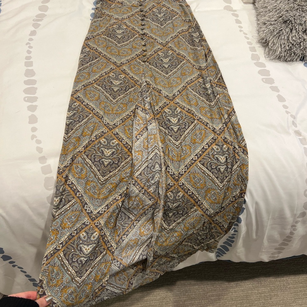 Paisley Patterned Maxi Skirt
